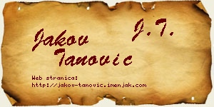 Jakov Tanović vizit kartica
